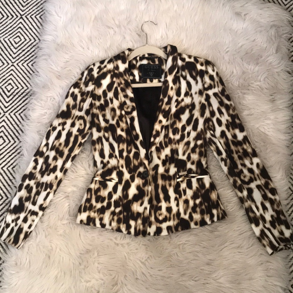 Guess Fitted Blazer with Shoulder Pads